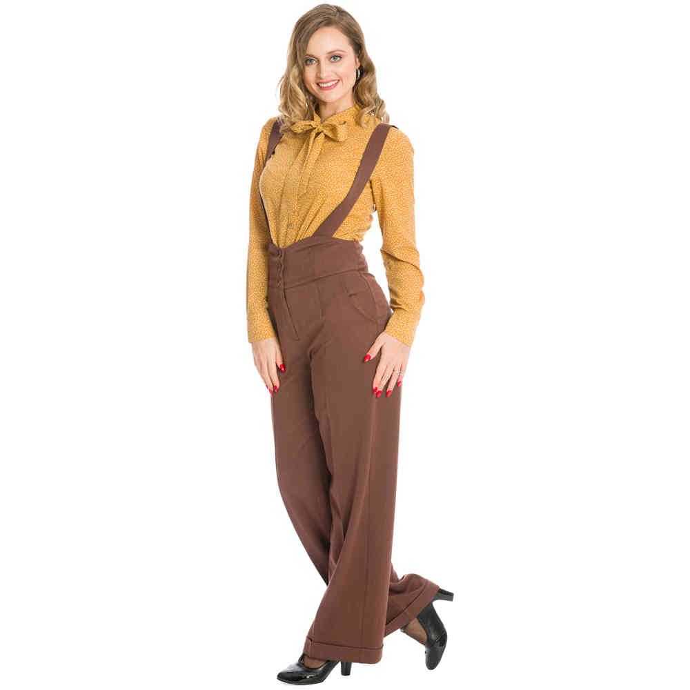 Dancing Days - HER FAVOURITES Wijde broek - Bruin